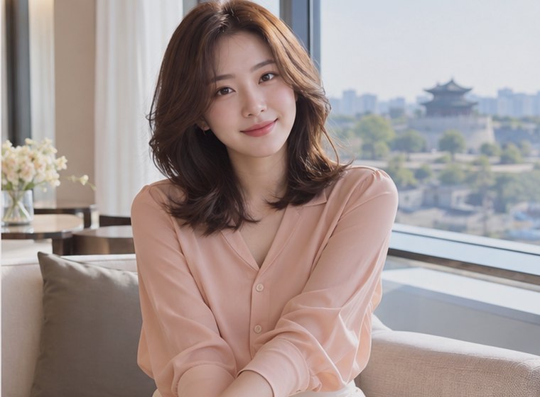 인계동 향기이완 향·오일 관리 안내 카드의 서로 다른 20대 성인 한국 여성 모델